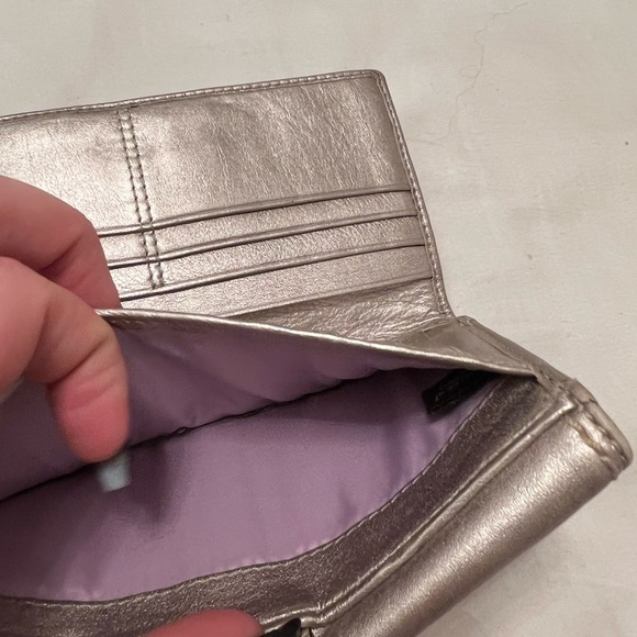 Coach Silver Turn Lock Wallet - Picture 9 of 9